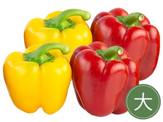 国産肉厚パプリカ大(赤2黄2)